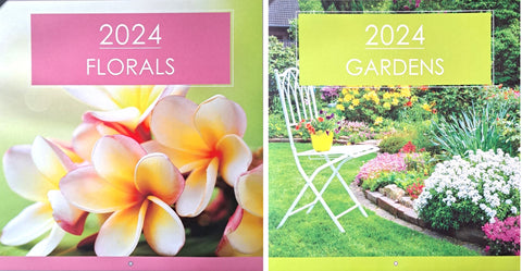 2024 Florals & Gardens Square Wall Calendars   Choose from 2 Options: Florals & Gardens New & Sealed in a Paper Sleeve - No Plastic! This Product DOES NOT contain a Gift Envelope 12 Month Calendar Size 57cm x 28cm Open Size 28.5cm x 28cm Closed Punch hole for Hanging on a wall 12 Months of beautiful flowers and plants Packed carefully in a Flat Cardboard Envelope  A beautiful flowers and gardens Calendar makes a great gift for loves ones, friends and family.  Ideal for all fans of flowers and gardens