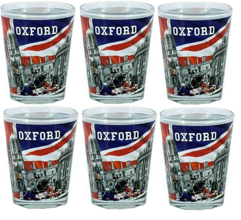 6 x Oxford Shot Glass Union Jack