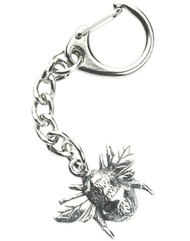 Pewter Silver Bumble Bee Keyring