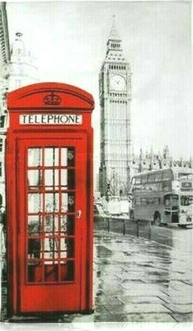 London Tea Towel Big Ben Red Telephone Box Bus Souvenir Gift Photographic Scenes