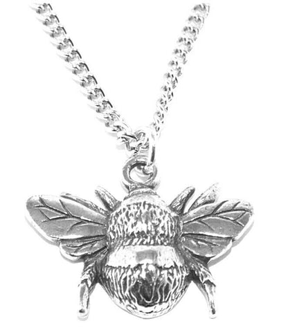 Bee Silver Pewter Pendant Necklace Charm