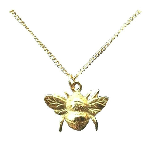 Bee Pendant Gold Plated Necklace Charm