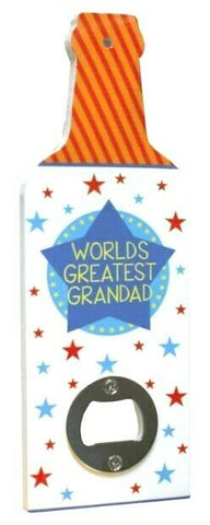 Worlds Greatest Grandad Bottle Opener Fathers Day Wall Plaque