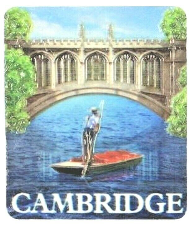 Cambridge Bridge of Sighs & Punting Fridge Magnet