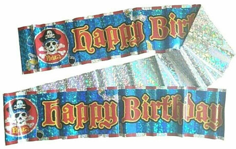 2.75m Happy Birthday Pirate Banner 