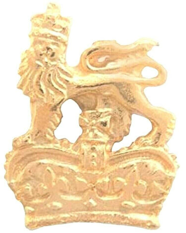 Gold Plated Pewter Royal Coat of Arms Badge Crown & Lion