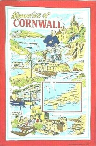 Memories of Cornwall Cotton Tea Towel