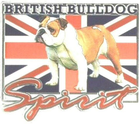 British Bulldog Spirit Fridge Magnet Union Jack Flag