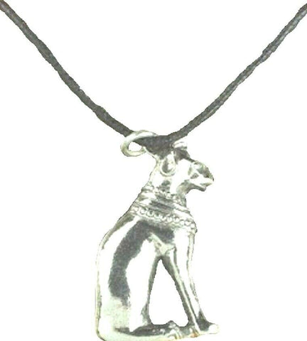 Silver Pewter Egyptian Cat Pendant