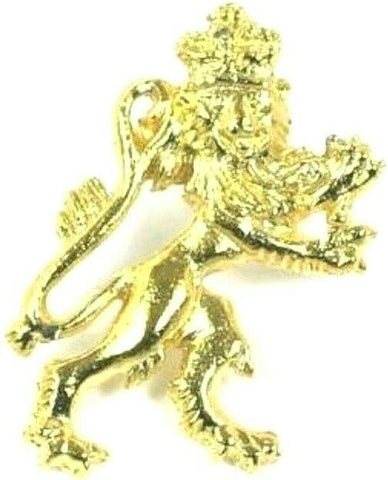 Royal Coat of Arms Lion Badge Pin Gold Plated