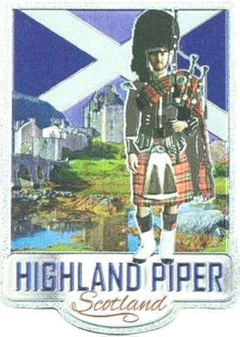 Scotland Highland Piper Fridge Magnet