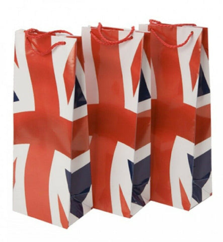 Union Jack Bottle Bags 3 Pack Party Gift