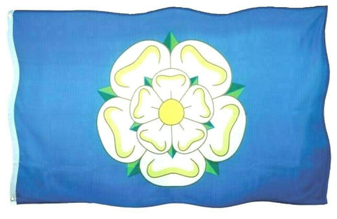 Yorkshire White Rose Flag 5x3