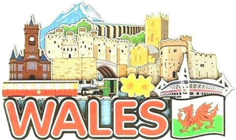 Wales Skyline Fridge Magnet