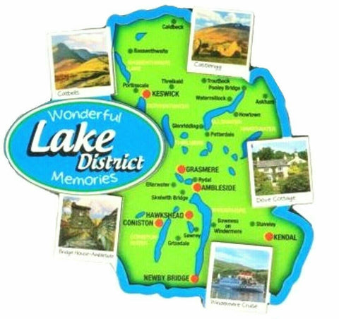 Lake District Map Fridge Magnet