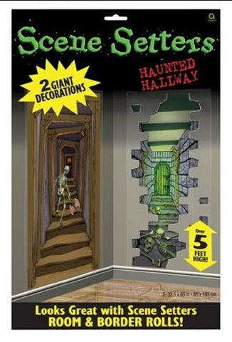 Halloween Party Haunted Hallway Scene Setter Decoration Stairs Skeleton 5ft