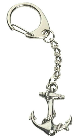 Anchor Keyring   Pewter - Polished Silver Colour Size: 3cm x 3cm Approx Handmade in the UK by Westair Reproductions Ltd   A beautiful Anchor Keyring ideal gift for any captains or fans of ships, boats or the navy.