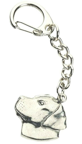 Labrador Keyring   Pewter - Polished Silver Colour Size: 2.7cm x 2.4cm Approx Handmade in the UK by Westair Reproductions Ltd Attach to Bags, Purses, Wallets, Cases and more   A beautiful Labrador Head keyring.  Ideal gift for all Labrador owners or any dog lover.