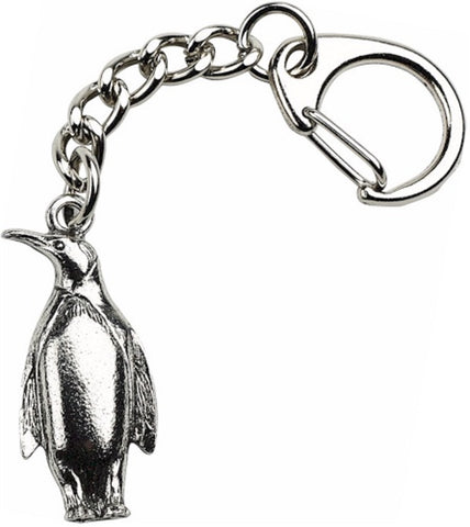 Penguin Keyring  Pewter Silver Colour Size: 3.2cm x 1.5cm x 0.4cm approx Carabiner Clip Made by Westair Reproductions Ltd  A Cute Penguin keyring ideal for all fans of Penguins.  Makes an idea gift for Mothers Day, Fathers Day, Valentines, Christmas, Birthdays and more.