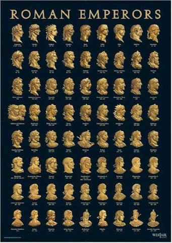 A3 Roman Emperors Poster Wall Chart Timeline History Rome Educational School