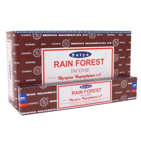 12 Packs of Rainforest Incense Sticks by Satya