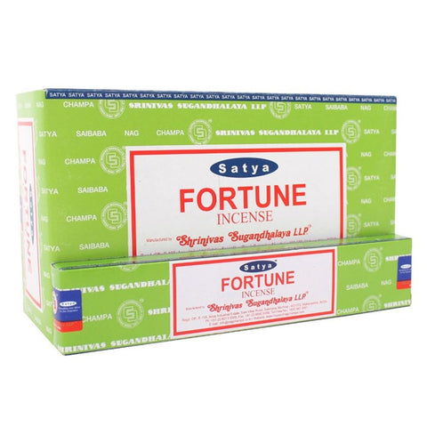 12 Packs of Fortune Incense Sticks by Satya
