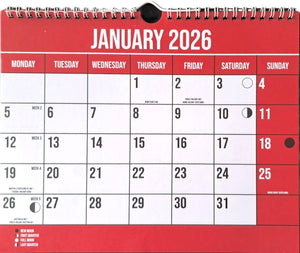 2026 Month to View Wall Planner Organiser Calendar Commercial Office Home Easy