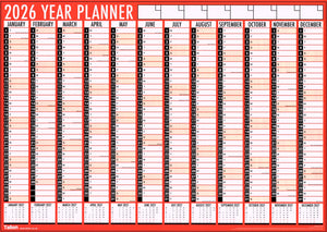 2026 A1 Wall Planner FOLDED Laminated Home Office Commercial Organiser Work