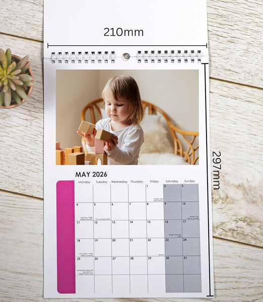 2026 DIY Print Your Own Photo Wall Calendar Insert Create Personalise A4 Gift