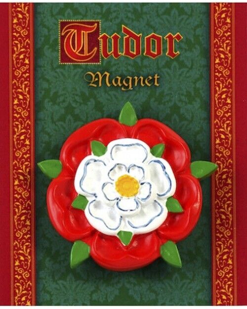 Tudor Rose Fridge Magnet House of Lancaster York Red White Historical Souvenir