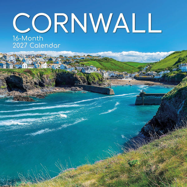 Cornwall 2027 calendar cover with coastal scene