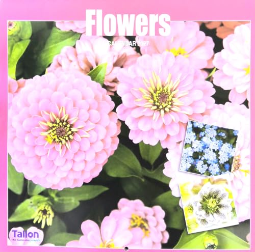 2027 Flowers Square Wall Calendar featuring beautiful pink flowers