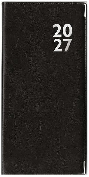 A black textured PVC Week to View Diary cover with the year '2027' printed in white near the top right, shown against a white background.