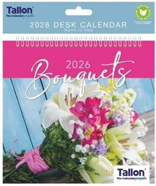 2026 Flowers Bouquets Calendar Planner Month to View Home Office Work Organiser