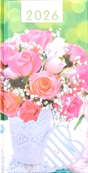 2026 Slim WTV Diary Week to View Planner Organiser Hardback Pocket Appointments