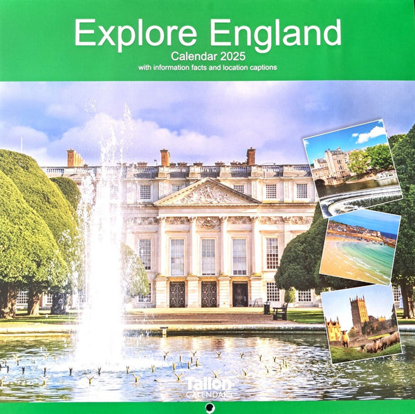 2025 Explore Square Wall Calendar England Scotland Wales Ireland Eire Scenes