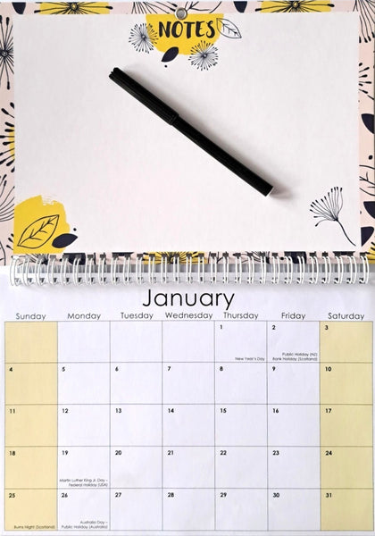 2026 Wipe Clean Memo Board Calendar Hanging Planner Organiser Family Home Pen