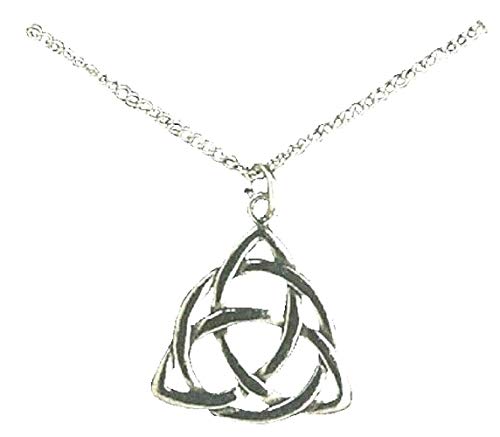 Celtic Triquetra Knot Pendant Pewter Necklace Pagan Irish Charm Trinity Gift
