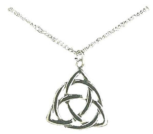 Celtic Triquetra Knot Pendant Pewter Necklace Pagan Irish Charm Trinity Gift