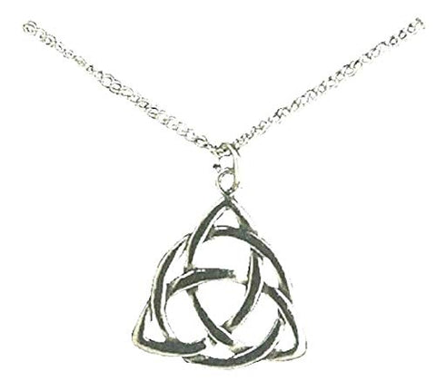 Celtic Triquetra Knot Pendant Pewter Necklace Pagan Irish Charm Trinity Gift