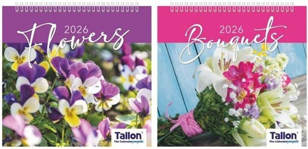 2026 Flowers Bouquets Calendar Planner Month to View Home Office Work Organiser