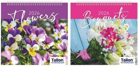 2026 Flowers Bouquets Calendar Planner Month to View Home Office Work Organiser