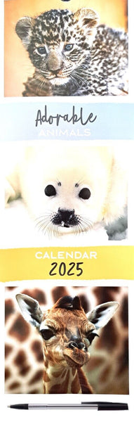2025 Tall Slim Wall Calendars Pen Gift Envelope Organiser Planner Kitchen Home