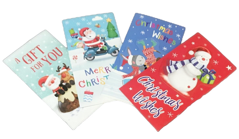4 Handcrafted Money Wallets Christmas Money Gift Cards Coins Xmas Adults Kids