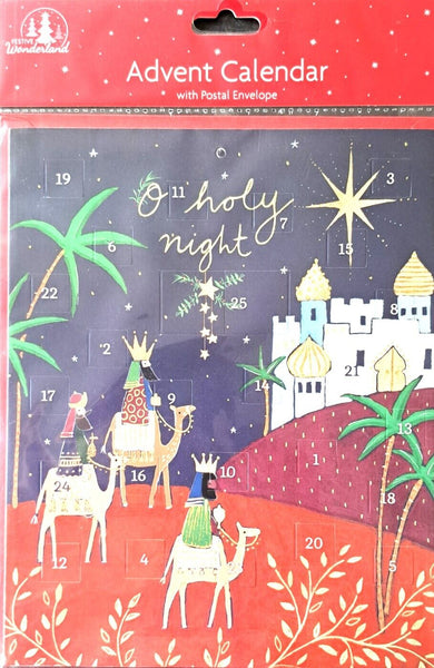Traditional Christmas Advent Calendar Nativity Scene Countdown Children Gift