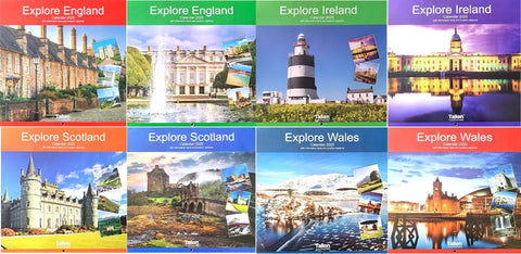 2025 Explore Square Wall Calendar England Scotland Wales Ireland Eire Scenes