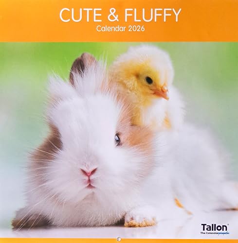 2026 Cute And Fluffy Square Wall Calendar Cute Baby Animals Wild Pet Cats Dogs Ducklings Lamb Sheep Monkey Planner Organiser Home Kitchen Office Christmas Birthday New Year