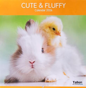 2026 Cute And Fluffy Square Wall Calendar Cute Baby Animals Wild Pet Cats Dogs Ducklings Lamb Sheep Monkey Planner Organiser Home Kitchen Office Christmas Birthday New Year