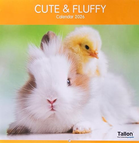 2026 Cute And Fluffy Square Wall Calendar Cute Baby Animals Wild Pet Cats Dogs Ducklings Lamb Sheep Monkey Planner Organiser Home Kitchen Office Christmas Birthday New Year