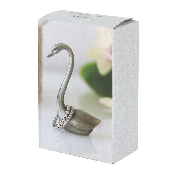 Metal Swan Ring Holder Jewellery Display Stand Wedding Engagement Organiser Gift